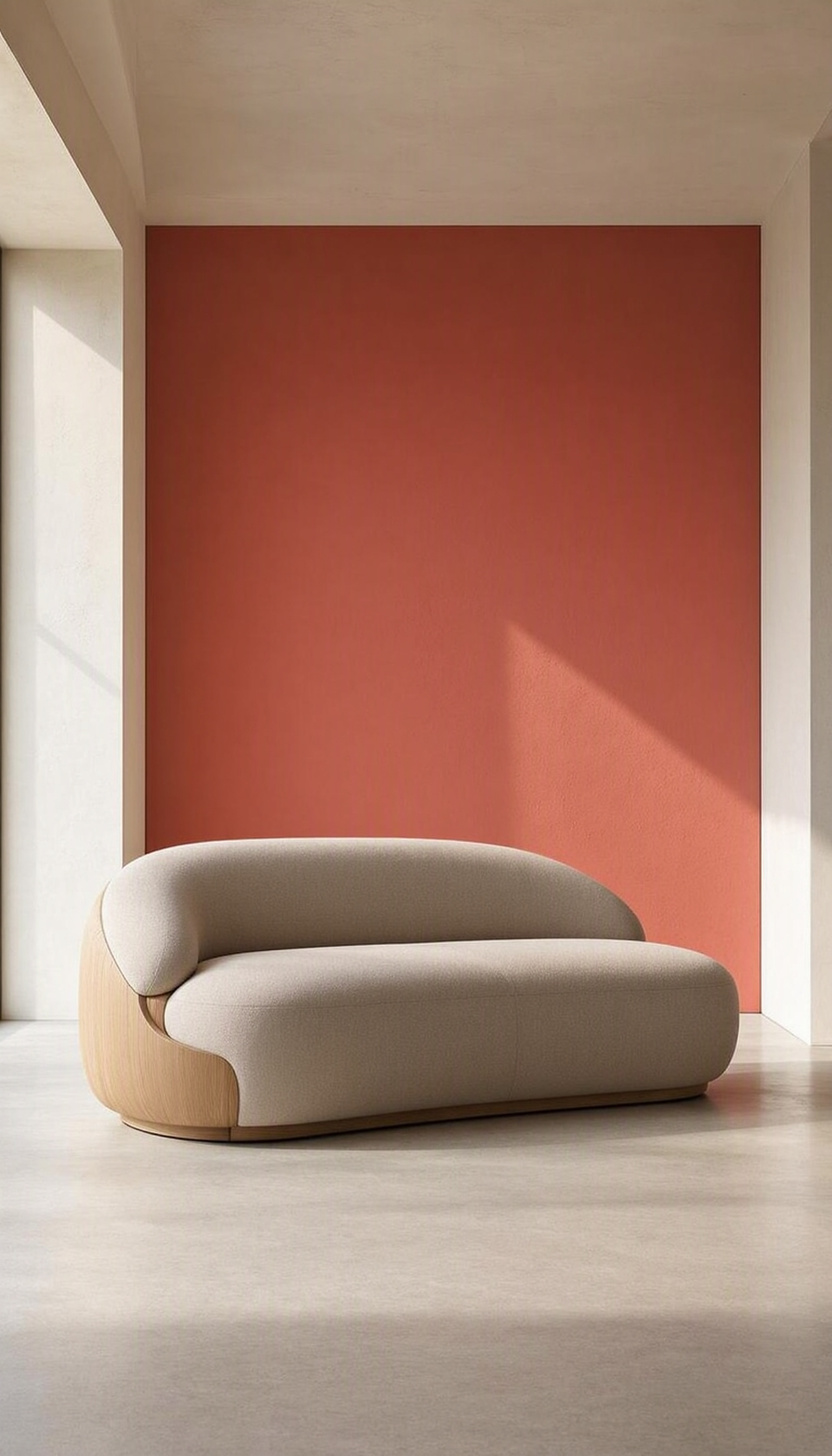 A softly upholstered contemporary sofa