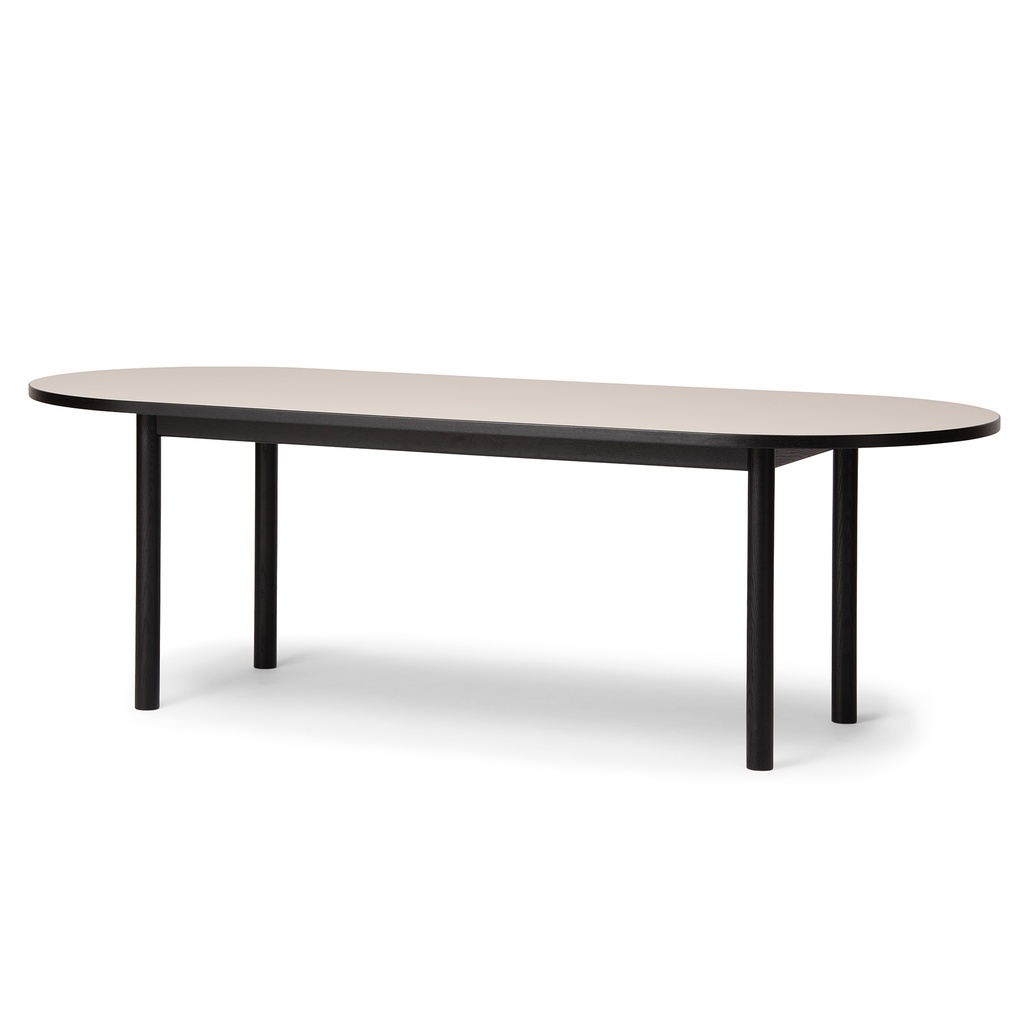 [BNR-13838] Kotan Oval Table (Linoleum) (W:1600mm D:900mm H:710mm(H740) H2:610mm(H640) WBL:1065mm)