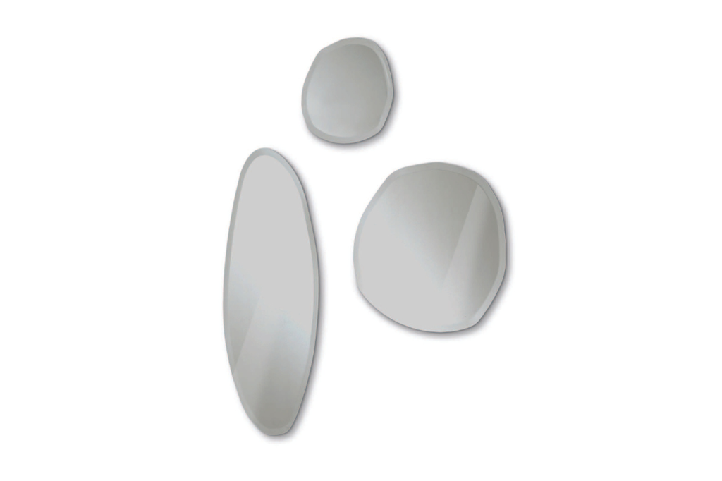 [PC-BENURRI-19037] Stone Mirror (Organic Mirror · SmallW: 45.3 - D: 0.6 - H: 45.1)